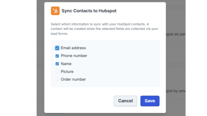 Sync leads on HubSpot